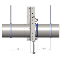 Pneumatic sliding damper (24VAC) with seals - Ø 100 mm